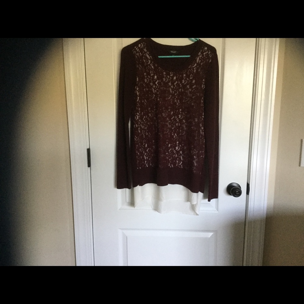 Simply Vera women top Small burgundy color